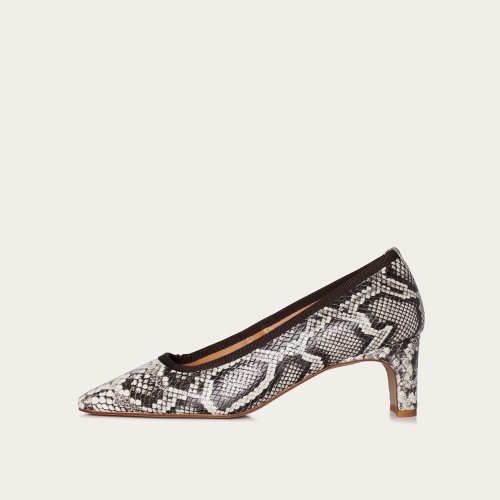 Simone Heels, off white python pattern OUTLET